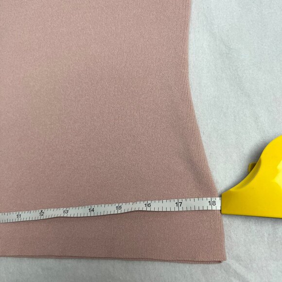 Ann Taylor Y2K Bombshell Sweater size Large Dusty Rose 3/4 sleeve cowl collar - Picture 12 of 14